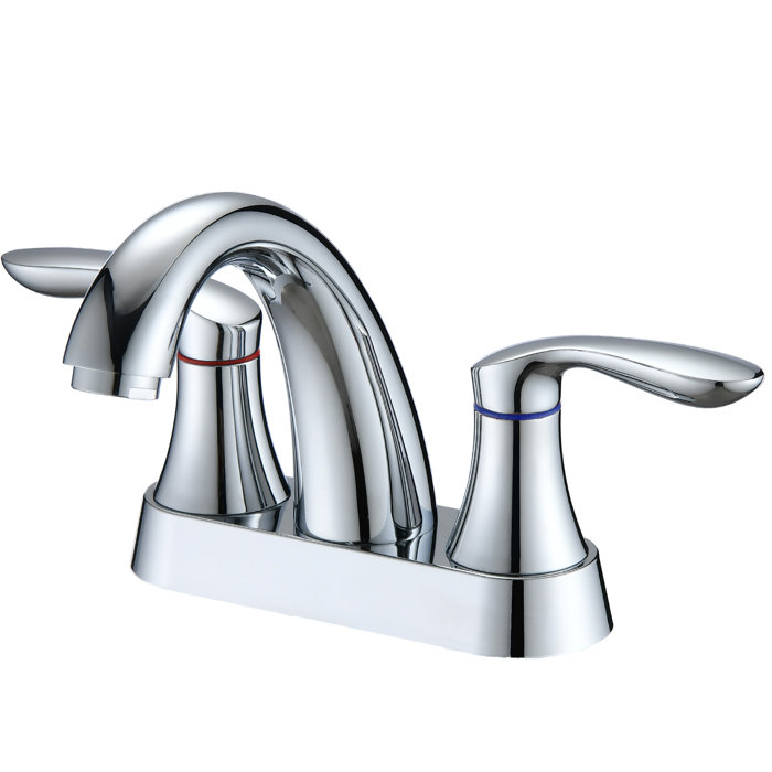 Hskbath Centerset Faucet 2handle Bathroom Vanity Faucet with Drain